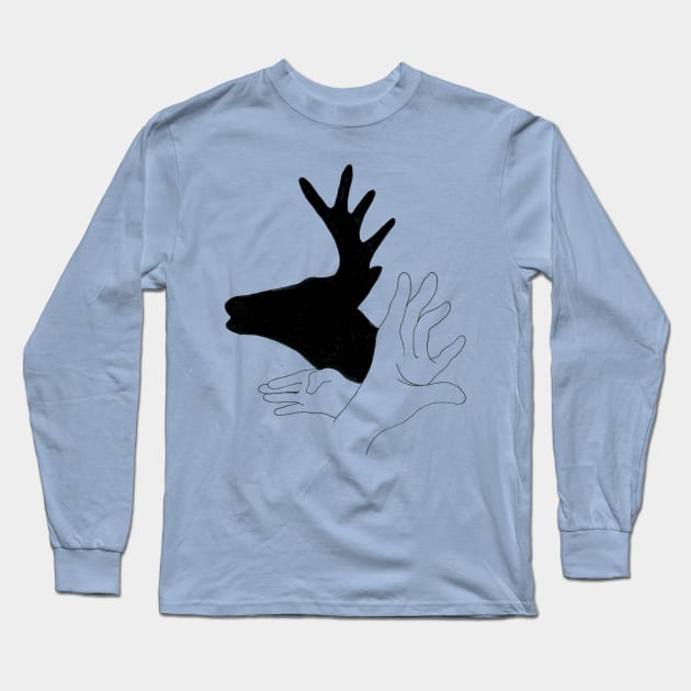 Oh Deer Shadow Long Sleeve T-Shirt by NorthOfLongIsland